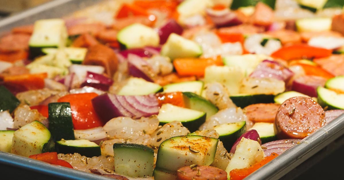 Shrimp & Sausage Sheet Pan Dinner | Kountry Boys