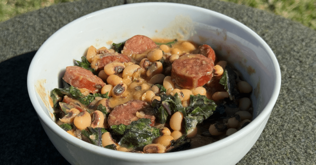 Kountry Sausage with Black-Eyed Peas