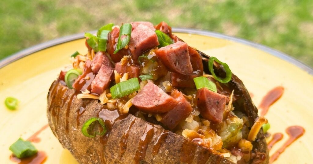 Loaded Baked Potatoes with Sausage