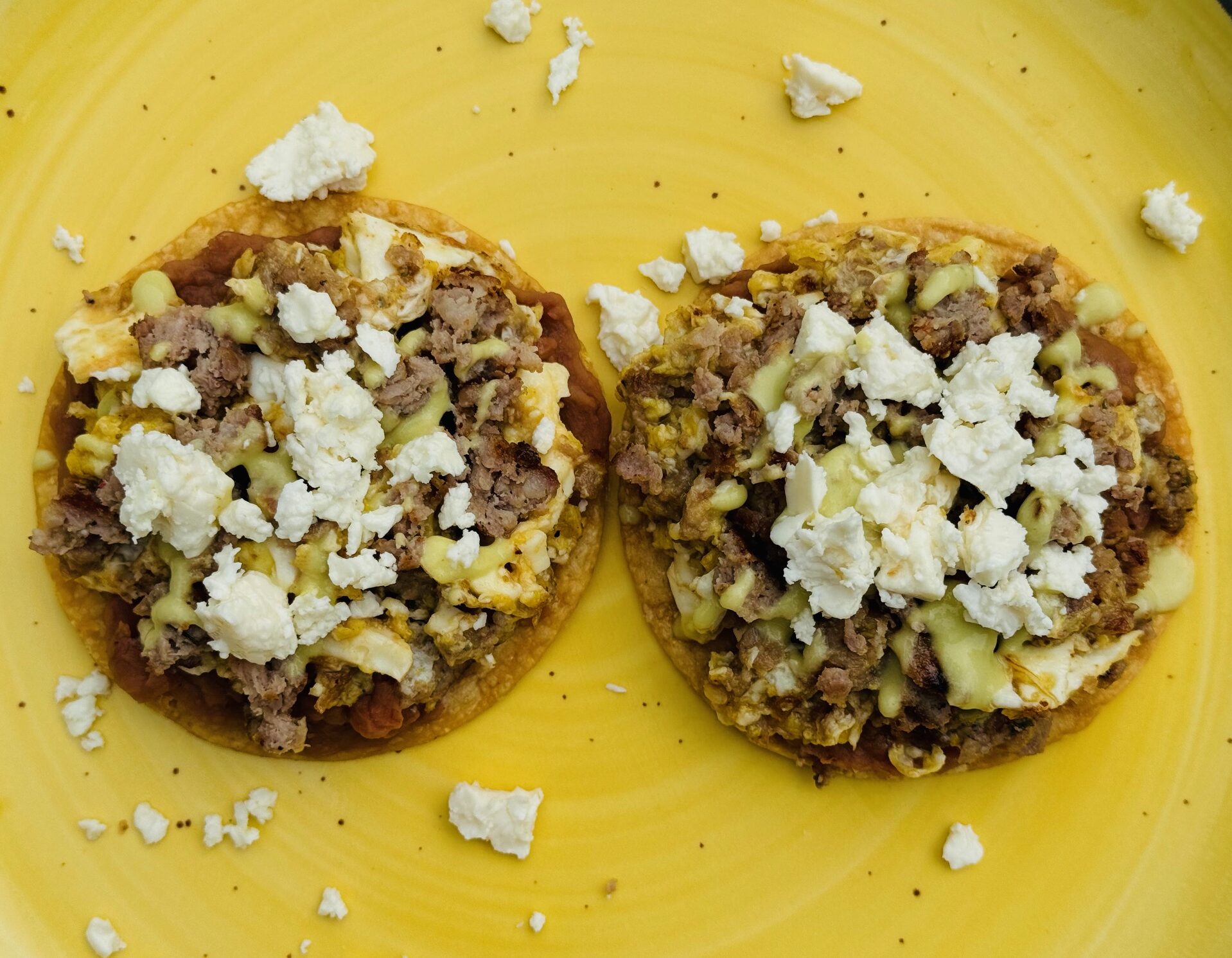 Breakfast Sausage Tostadas | Kountry Boys