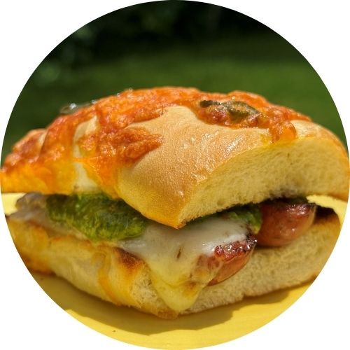 Pico de Gallo sandwich kountry boys sausage