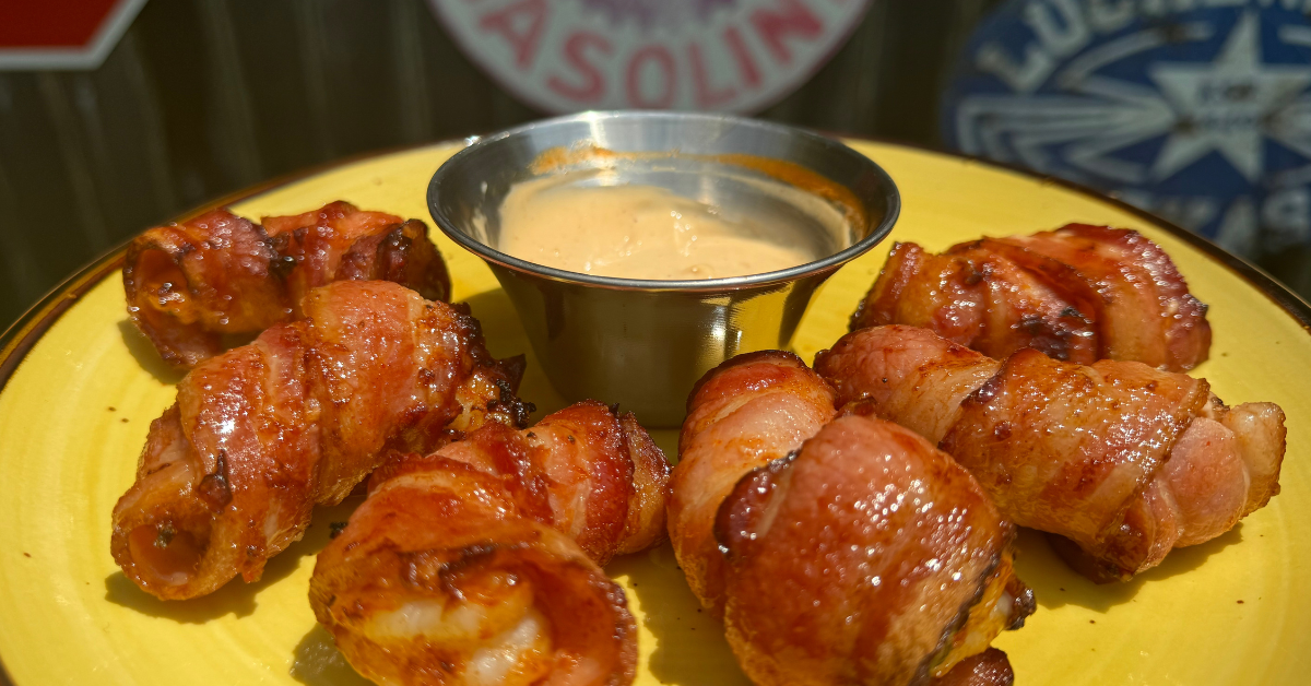 Bacon-Wrapped Shrimp with Honey Drizzle | Kountry Boys Recipes