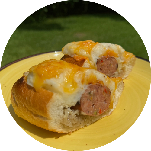 sausage bread boats