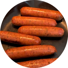 skinless breakfast sausage in skillet