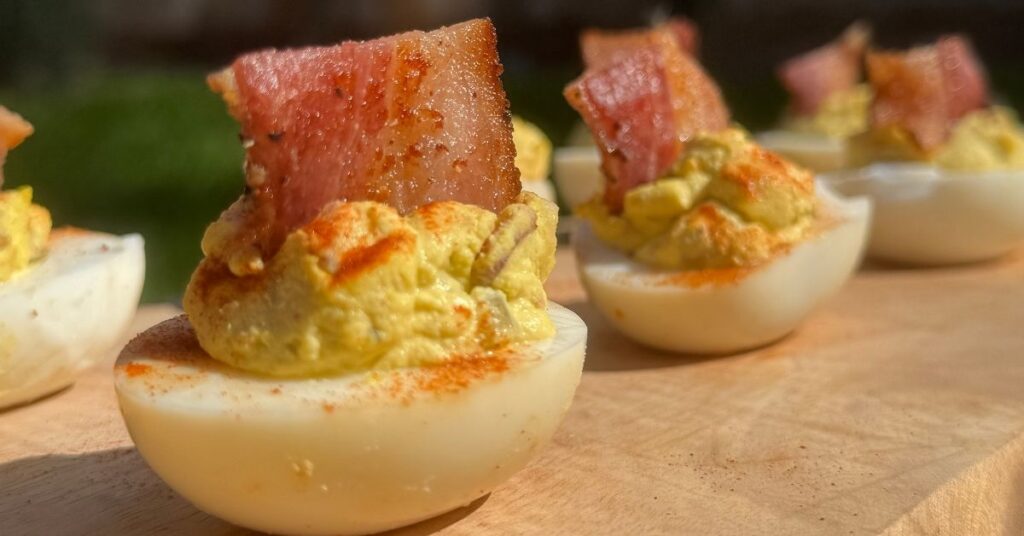 smoked bacon deviled eggs