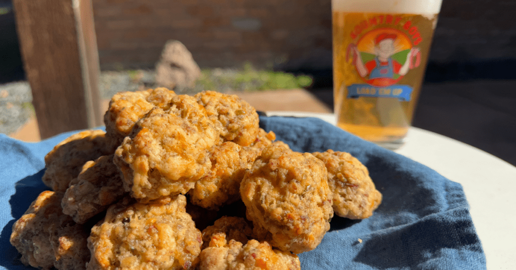 pimiento sausage balls with kountry boys sausage