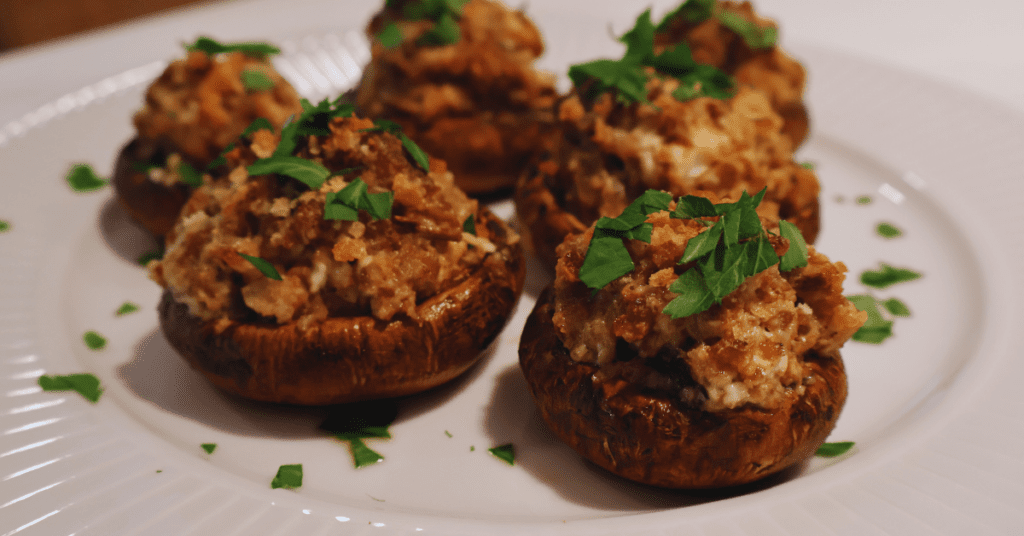 sausage-stuffed mushrooms with kountry boys sausage