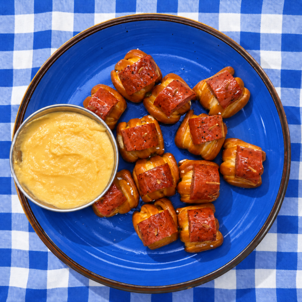 Smoked Sausage Pretzel Bites